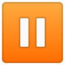Pause Button emoji, Google, Android 2020