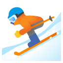 Skier emoji, Google, Android 2020