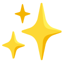 Sparkles emoji, Google, Android 2020