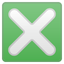 Cross Mark Button emoji, Google, Android 2020