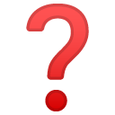 Red Question Mark emoji, Google, Android 2020