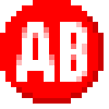 AB Button (blood Type) emoji, SoftBank, J-Phone