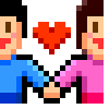 Couple with Heart emoji, SoftBank, J-Phone