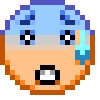 Anxious Face with Sweat emoji, SoftBank, J-Phone
