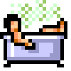Person Taking Bath emoji, SoftBank, J-Phone