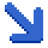 Down-right Arrow emoji, SoftBank, J-Phone