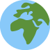 Globe Showing Europe-Africa emoji, Twitter / X, Twemoji 14