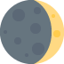 Waxing Crescent Moon emoji, Twitter / X, Twemoji 14