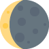 Waning Crescent Moon emoji, Twitter / X, Twemoji 14