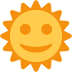Sun with Face emoji, Twitter / X, Twemoji 14