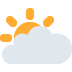 Sun Behind Large Cloud emoji, Twitter / X, Twemoji 14
