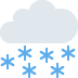 Cloud with Snow emoji, Twitter / X, Twemoji 14