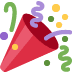 Party Popper emoji, Twitter / X, Twemoji 14