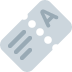 Ticket emoji, Twitter / X, Twemoji 14