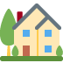 House with Garden emoji, Twitter / X, Twemoji 14