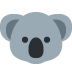 Koala emoji, Twitter / X, Twemoji 14