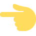 Backhand Index Pointing Left emoji, Twitter / X, Twemoji 14