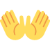 Open Hands emoji, Twitter / X, Twemoji 14