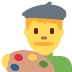 Man Artist emoji, Twitter / X, Twemoji 14
