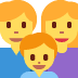 Family Man, Woman, Boy emoji, Twitter / X, Twemoji 14
