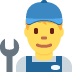 Man Mechanic emoji, Twitter / X, Twemoji 14