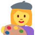 Woman Artist emoji, Twitter / X, Twemoji 14