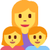 Family Woman, Girl, Boy emoji, Twitter / X, Twemoji 14