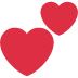 Two Hearts emoji, Twitter / X, Twemoji 14