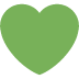 Green Heart emoji, Twitter / X, Twemoji 14