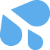 Sweat Droplets emoji, Twitter / X, Twemoji 14