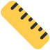 Straight Ruler emoji, Twitter / X, Twemoji 14
