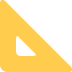 Triangular Ruler emoji, Twitter / X, Twemoji 14