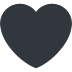 Black Heart emoji, Twitter / X, Twemoji 14