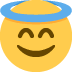 Smiling Face with Halo emoji, Twitter / X, Twemoji 14