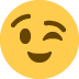 Winking Face emoji, Twitter / X, Twemoji 14