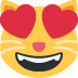 Smiling Cat with Heart-eyes emoji, Twitter / X, Twemoji 14