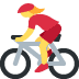 Woman Biking emoji, Twitter / X, Twemoji 14