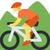 Person Mountain Biking emoji, Twitter / X, Twemoji 14