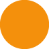 Orange Circle emoji, Twitter / X, Twemoji 14