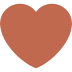 Brown Heart emoji, Twitter / X, Twemoji 14