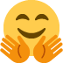 Smiling Face with Open Hands emoji, Twitter / X, Twemoji 14