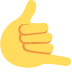 Call Me Hand emoji, Twitter / X, Twemoji 14