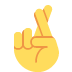 Crossed Fingers emoji, Twitter / X, Twemoji 14