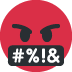 Face with Symbols on Mouth emoji, Twitter / X, Twemoji 14