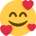 Smiling Face with Hearts emoji, Twitter / X, Twemoji 14