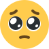 Pleading Face emoji, Twitter / X, Twemoji 14