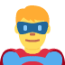 Man Superhero emoji, Twitter / X, Twemoji 14