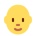 Person Bald emoji, Twitter / X, Twemoji 14