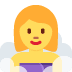 Woman Steamy Room emoji, Twitter / X, Twemoji 14