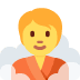 Person in Steamy Room emoji, Twitter / X, Twemoji 14